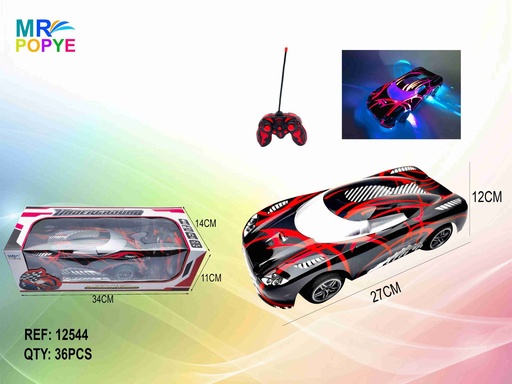 [12544] Coche radio control 1:16 3D luces - Juguetes y control remoto