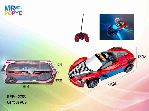 [12763] Coche radio control 1:16 Spiderman Ferrari - Juguetes y control remoto