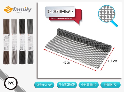 [317151208] Rollo antideslizante cuadrado negro de 45x150cm - Accesorios antideslizantes