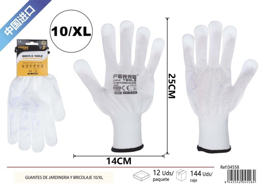 [04558] Guantes de jardinería y bricolaje 10/XL - Herramientas de ferretería