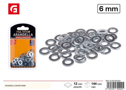 [314530294] Arandela DIN125 de 6mm - Accesorios de ferretería