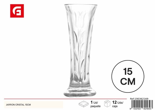 [190362169] Jarrón de cristal de 15 cm - Decoración del hogar y floreros