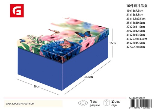 [202350026] Caja de cartón (10 pcs) 37.5x29x16 cm - Regalos y cajas