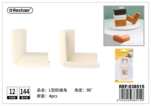 [938515] Protector para bordes forma L blanca 4 pcs - Accesorios para muebles