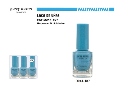 [D041-187] Laca de uñas Easy Paris 6/U - Esmalte de uñas brillante y duradero