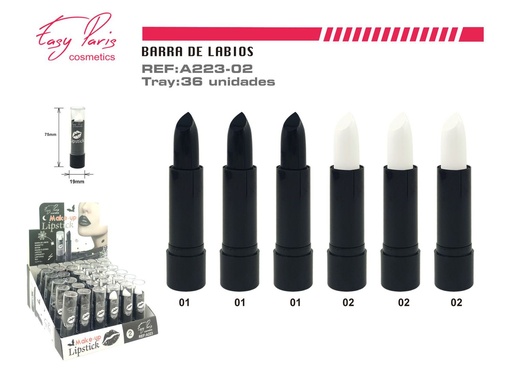 [A223-02] Brocha de labios negra/blanca 36/U - Labiales para festividades