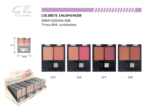 [C040-02] Colorete blush iluminador 24/U - Rubores para un toque radiante