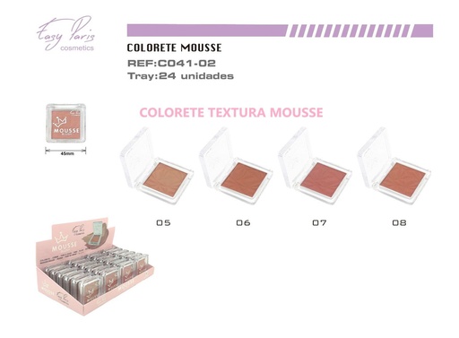 [C041-02] Colorete mousse 24/U - Rubores de textura ligera
