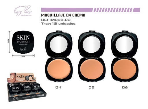 [M098-02] Base de maquillaje crema 12/U - Maquillaje base para rostro