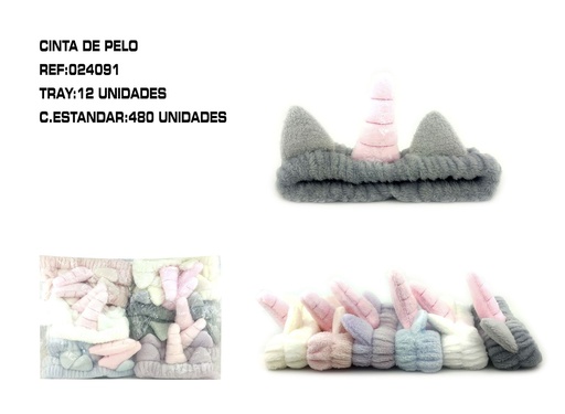 [024091] Cinta de pelo unicornio 12/U - Accesorios para el cabello