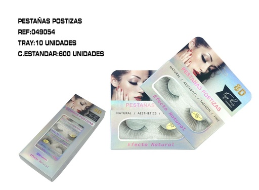 [049054] Pestañas postizas efecto 8D, 10 unidades - Extensiones y accesorios de pestañas