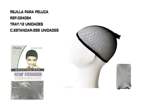 [024084] Redecilla negra para cubrir cabello 12 unidades - Accesorios de peinados y extensiones