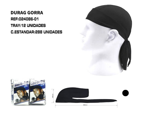 [024086-01] Durags para hombres y mujeres 12 unidades - Accesorios de peinado y cuidado personal