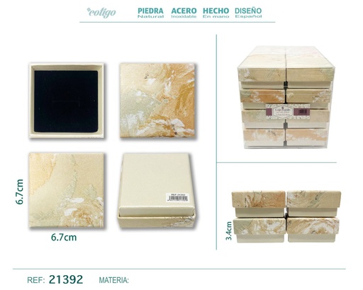 [21392] Caja de regalo para joyas 6.7x6.7x3.4 cm - Accesorios para bisutería