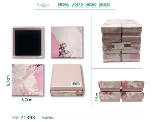 [21393] Caja de regalo para joyas 6.7x6.7x3.4 cm - Accesorios para bisutería