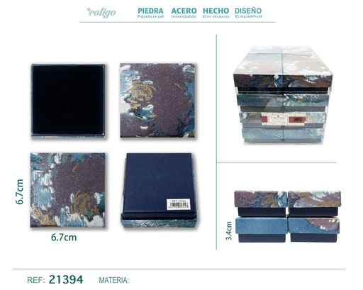 [21394] Caja de regalo para joyas 6.7x6.7x3.4 cm - Accesorios para bisutería