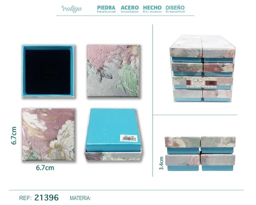 [21396] Caja de regalo para joyas 6.7x6.7x3.4 cm - Accesorios para bisutería