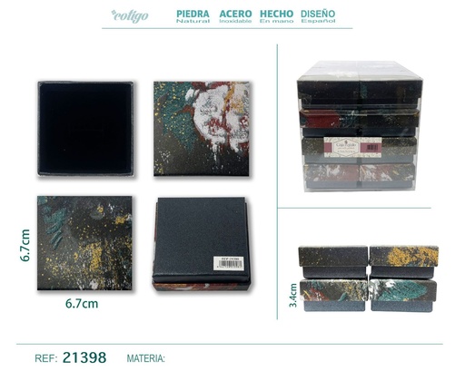 [21398] Caja de regalo para joyas 6.7x6.7x3.4 cm - Accesorios para bisutería
