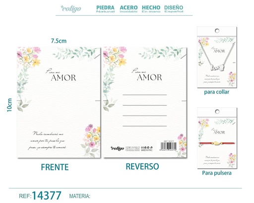 [14377] Tarjeta de felicitación para Amor - Tarjeta para joyas de regalo