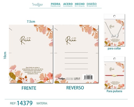 [14379] Tarjeta de felicitación para Amor - Tarjeta para joyas de regalo