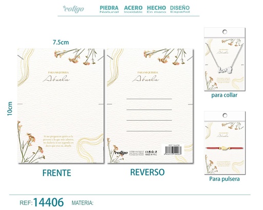 [14406] Tarjeta de felicitación para Abuela - Tarjeta para joyas de regalo