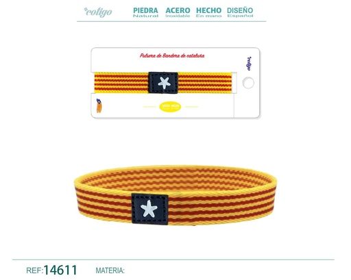 [14611] Pulsera bandera de Cataluña - Joyería cultural