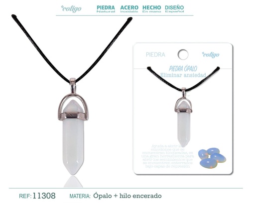 [11308] Colgante de piedra punto de Opalina - Joyería artesanal