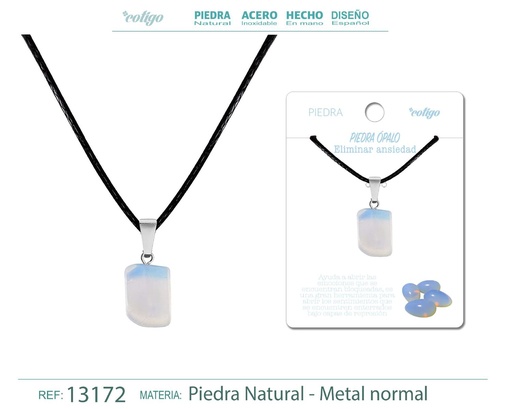 [13172] Colgante Piedra natural de Ópalo - Joyería artesanal