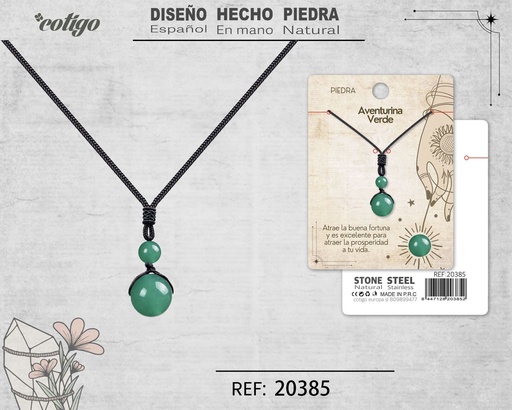 [20385] Colgante de Aventurina verde de bola 14 mm - Joyería especial