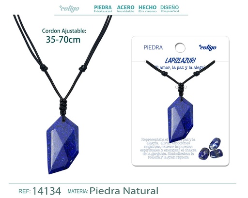 [14134] Colgante Diente de lobo de piedra de Lapislázuli - Joyería especial