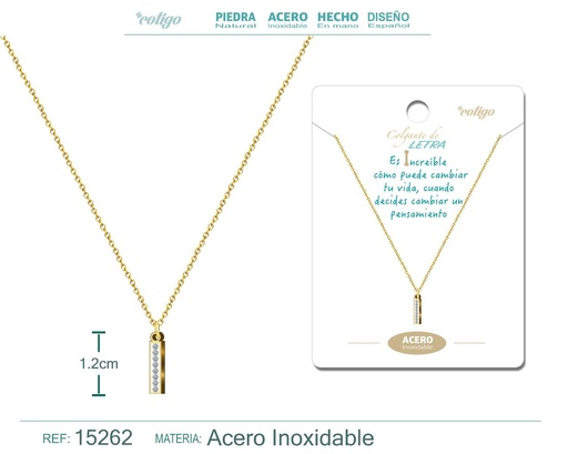 [15262] Collar con letra I en color dorado - Joyería personalizada