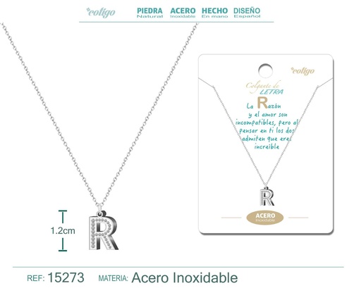[15273] Collar con letra P en color dorado - Joyería personalizada
