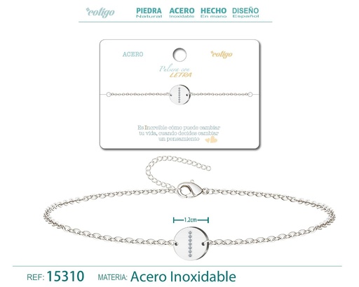 [15310] Pulsera con letra J en color dorado - Joyería de moda