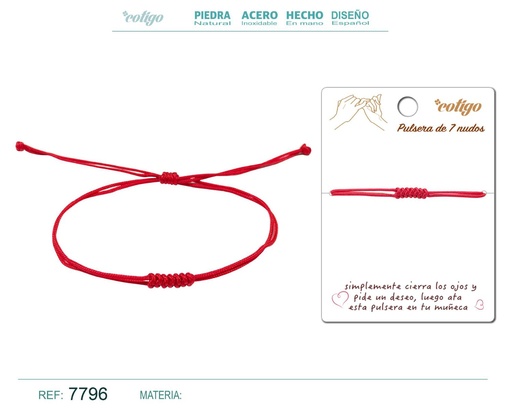 [7796] Pulsera 7 nudos modelo especial - Pulsera de nudos