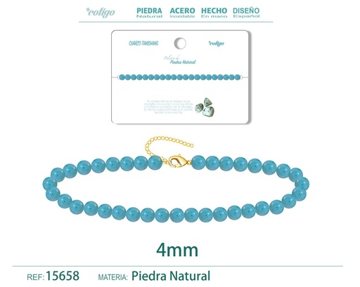 [15658] Pulsera de Cuarzo Tianshang 4 mm - Joyería de moda y accesorios