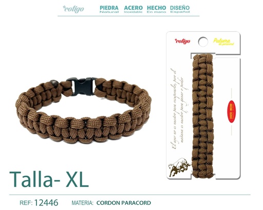 [12446] Pulsera paracord trenzado talla M,L - Accesorios que marcan tu estilo