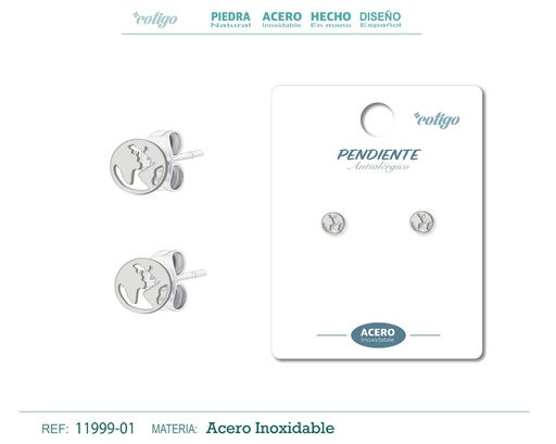 [11999-01] Pendiente acero inoxidable - Joyería de acero inoxidable