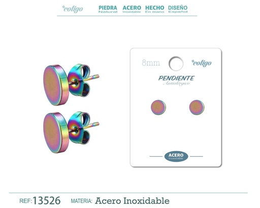 [13526] Pendiente de acero multicolor - Joyería masculina y accesorios de moda