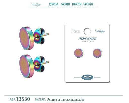 [13530] Pendiente de acero multicolor - Joyería masculina y accesorios de moda