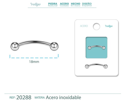 [20288] Piercing de Acero Plateado - Subtle accents