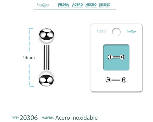 [20306] Piercing de Acero Plateado - Un fashion statement