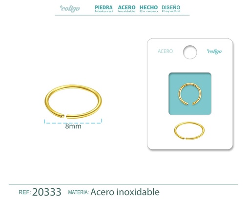 [20333] Piercing de Acero Dorado - Elegancia irresistible