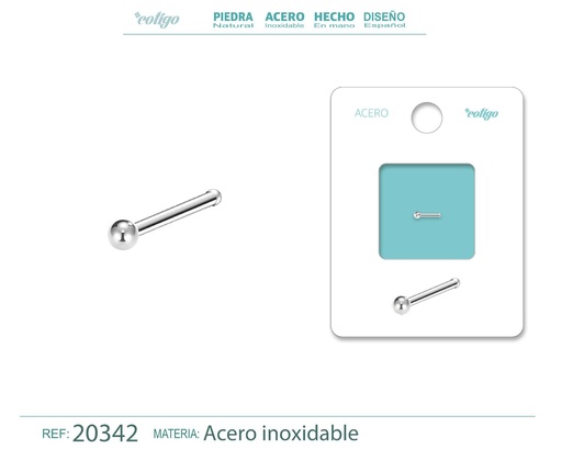 [20342] Piercing de Acero Plateado - Accesorios únicos