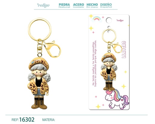 [16302] Llavero de dibujos animados de acrílico - Accesorios infantiles