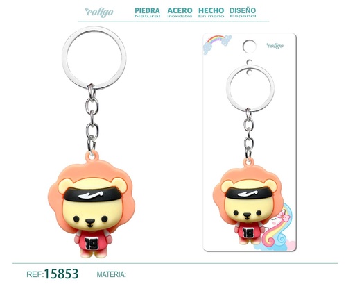 [15853] Llavero de cuerda color macarrón - Accesorios de moda y llaveros coloridos