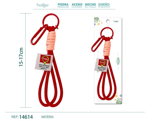 [14614] Llavero de cuerda color macarrón - Accesorios y llaveros creativos