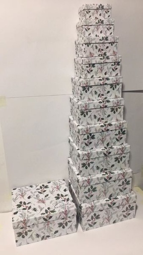 [255239] Caja de regalo navidad 10pcs - Adorno navideño