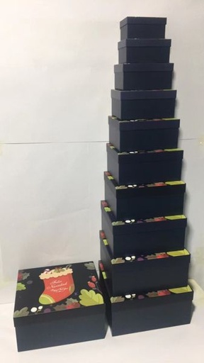 [255247] Caja de regalo navidad 10pcs calcetines - Adorno navideño