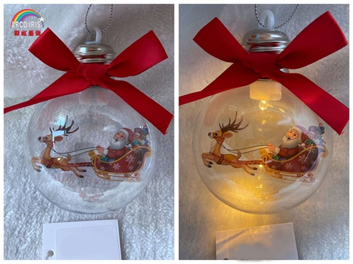 [237110] Bola de Navidad con luz 8 cm - Colgante decorativo festivo