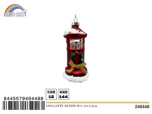 [246448] Colgante de buzón navideño 11.5×5.2 cm - Decoraciones temáticas